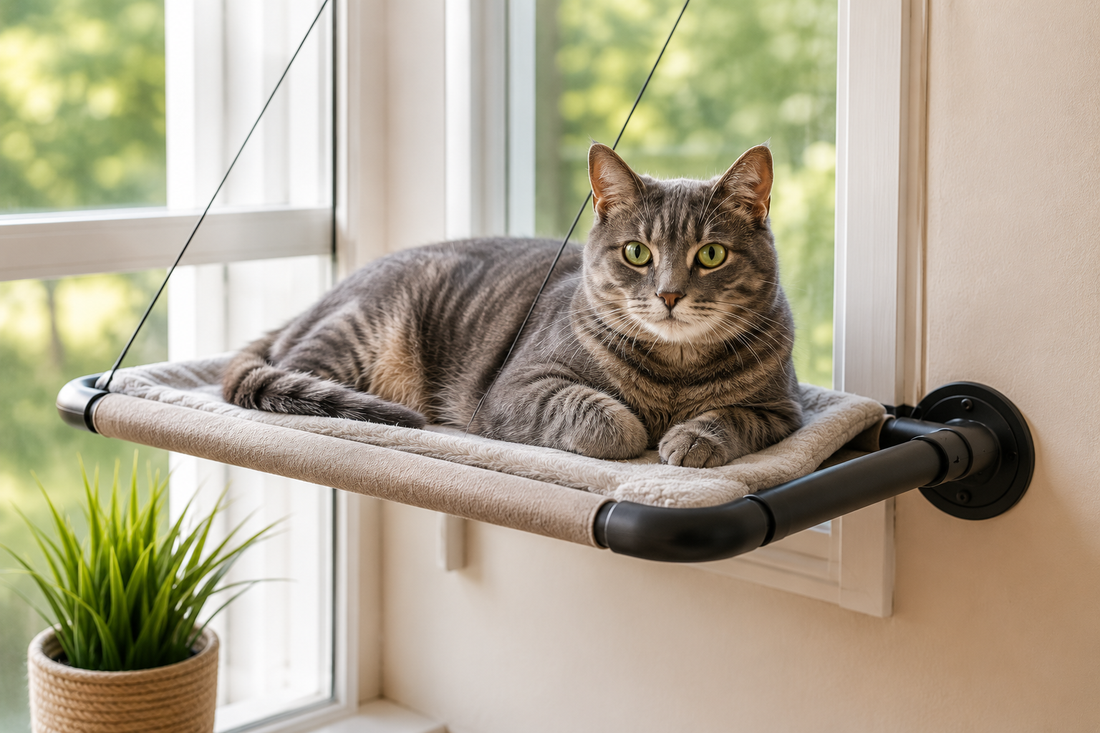 Chat détendu dans un lit apaisant confortable