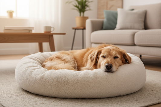 Chien couchage moelleux anti-stres