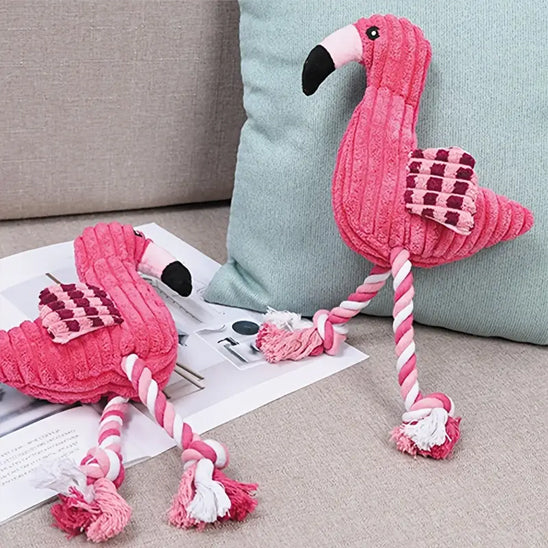 PELUCHE POUR CHIEN FLAMANT ROSE