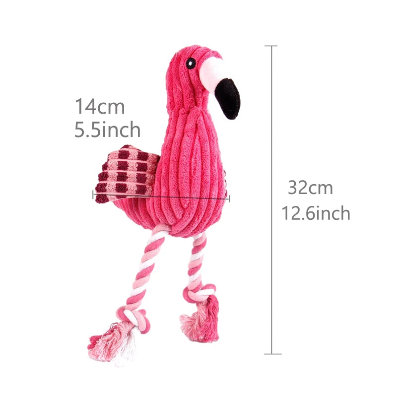 PELUCHE POUR CHIEN FLAMANT ROSE