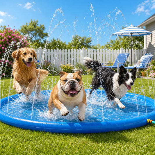 PISCINE POUR CHIENS AVEC JETS